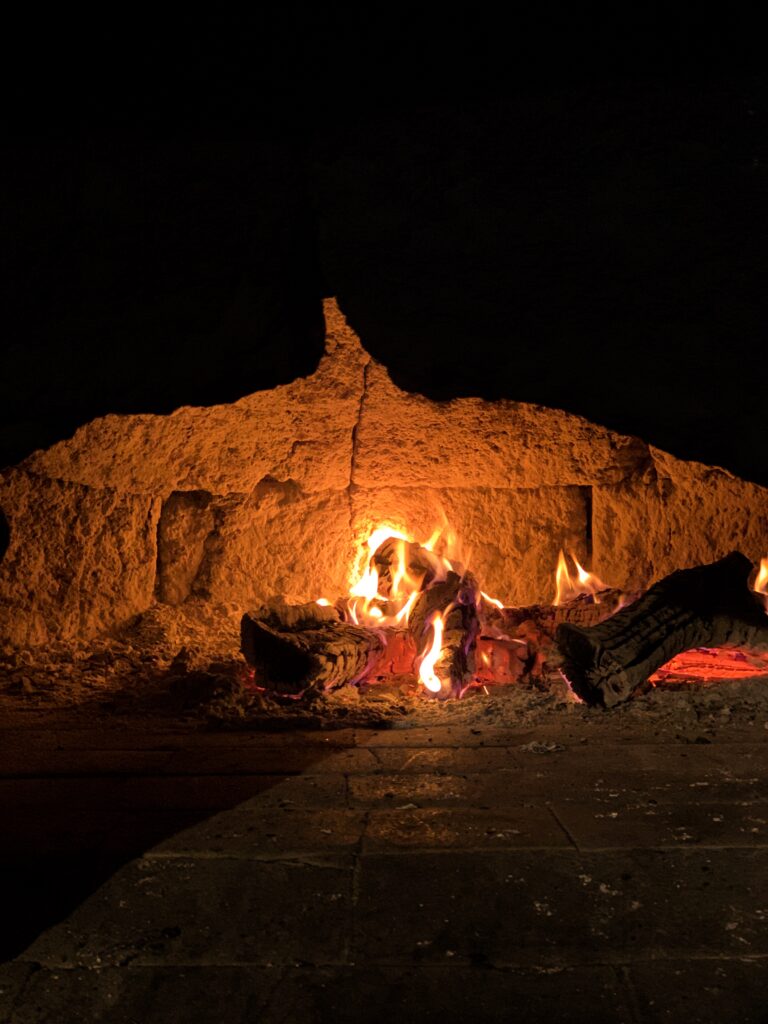 L'ancien foyer de cheminée de La Ferme